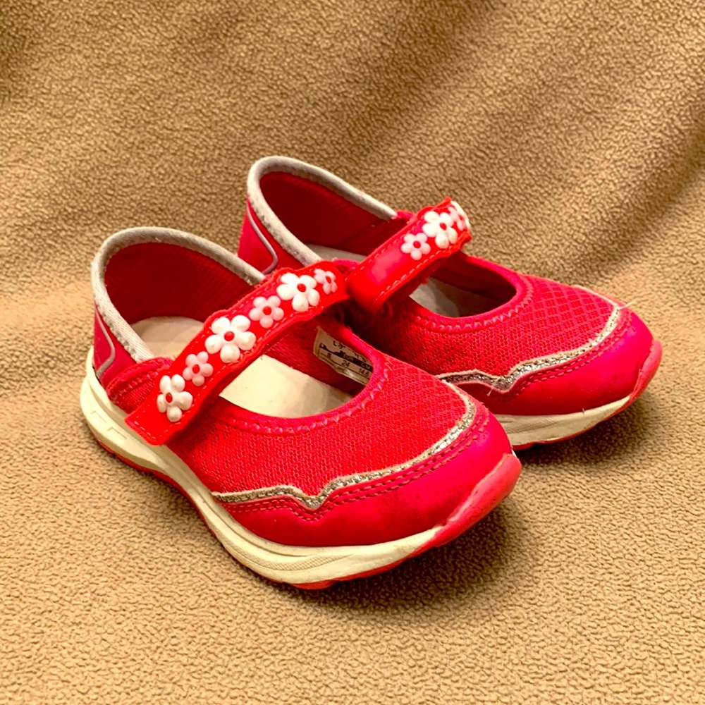 Carters Pink Mary Jane Style Velcro Sneaker